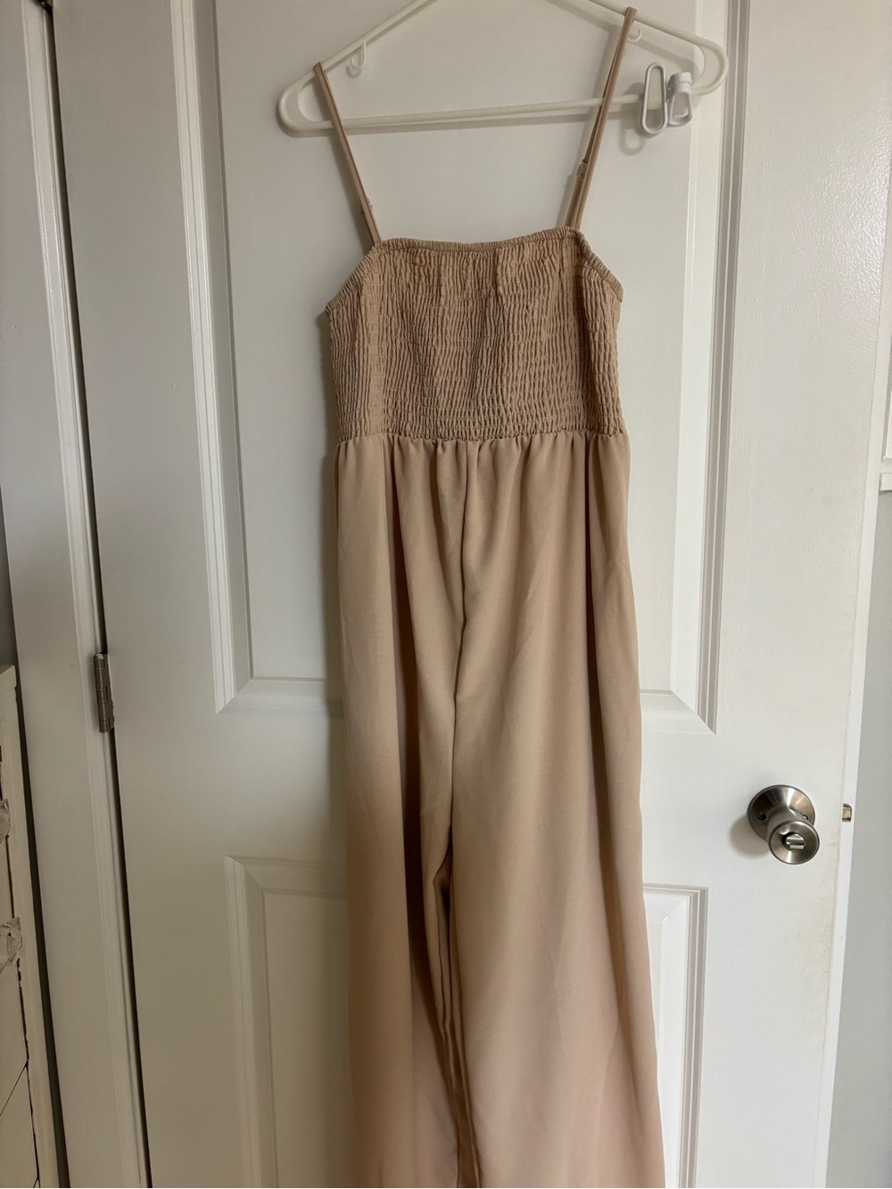 Women’s Cream Wide-Leg Jumpsuit